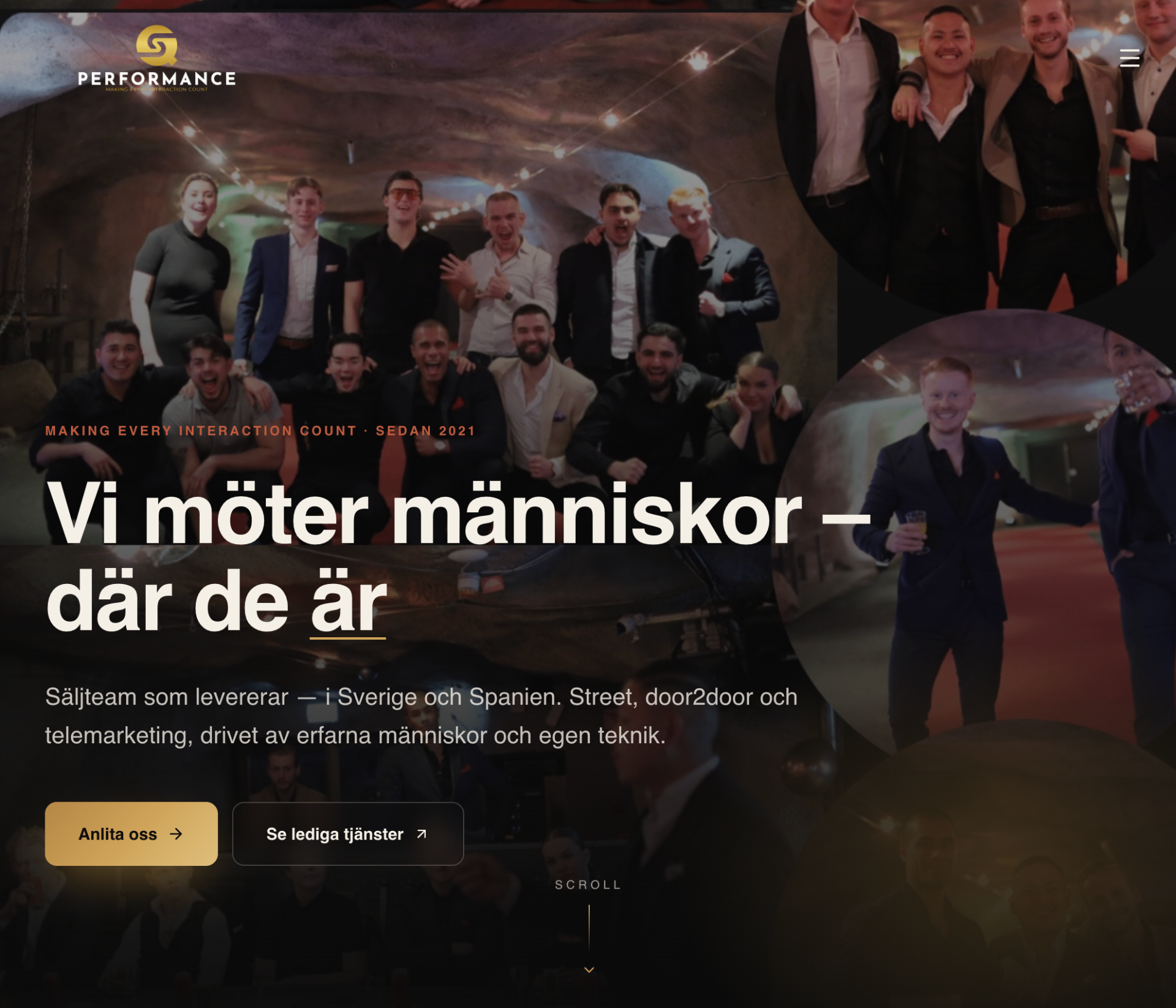 QS Management – mockup av webbprojekt